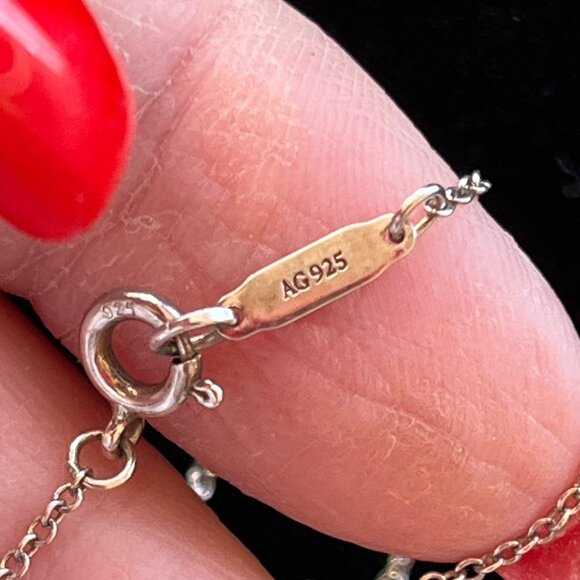 Authentic Tiffany & Co. Sterling Silver Key Pendant Necklace AG925 For Women - Picture 5 of 7